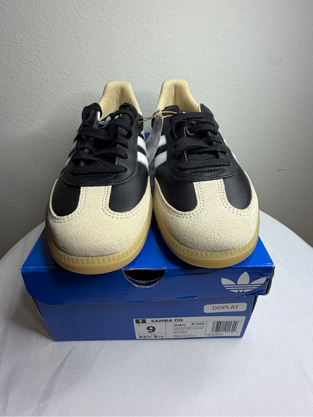 adidas Samba OG Black and Cream Sneakers